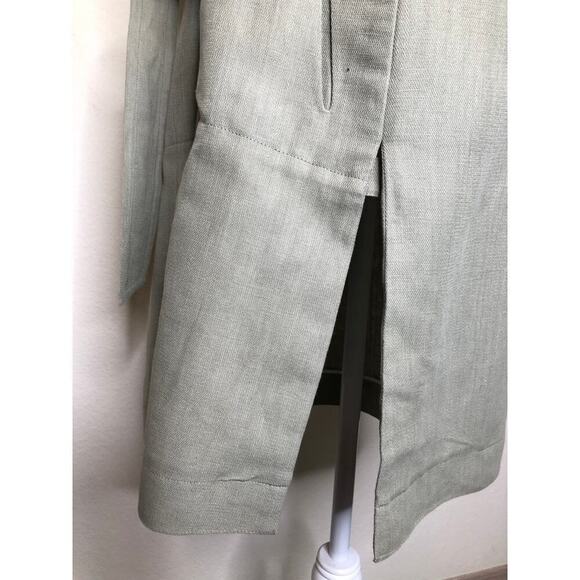 NAMU Belted Linen Sleeveless Midi Dress V- Neckline Minimalist Casual Sz: L - Picture 9 of 15